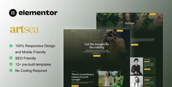 Artsea – Photography & Art Gallery Elementor Template Kit
