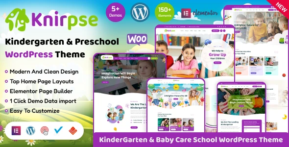 Knirpse – Kindergarten, School & Baby Care WordPress Theme